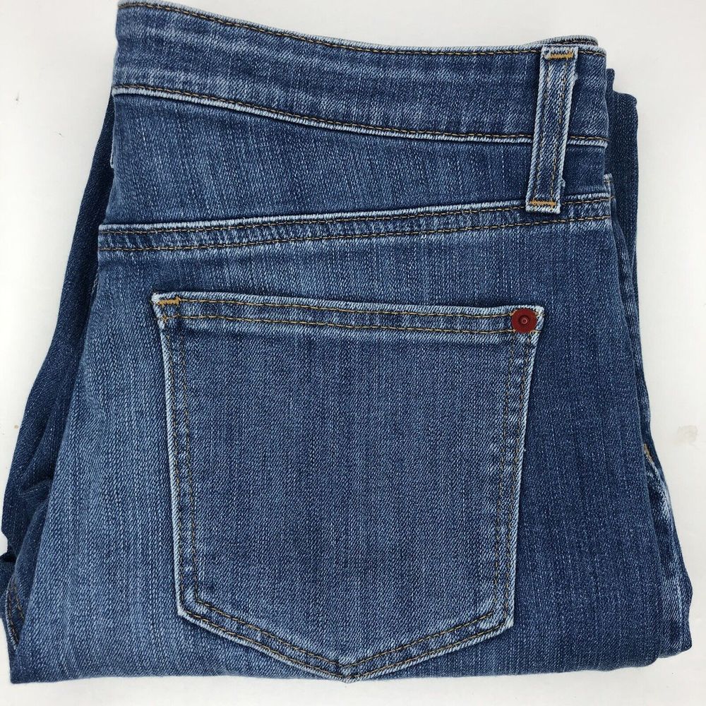 Spanx The Slim X Casual Capri Women's 28 Blue Stretch Dark Wash Denim Jeans‎